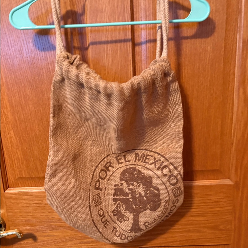 Authentic Coffee Drawstring Burlap Bag - image 1